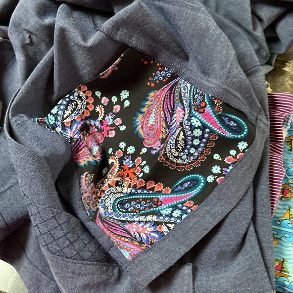 Vera Bradley lab jacket nurse top sz XL blue gray - Picture 7 of 10